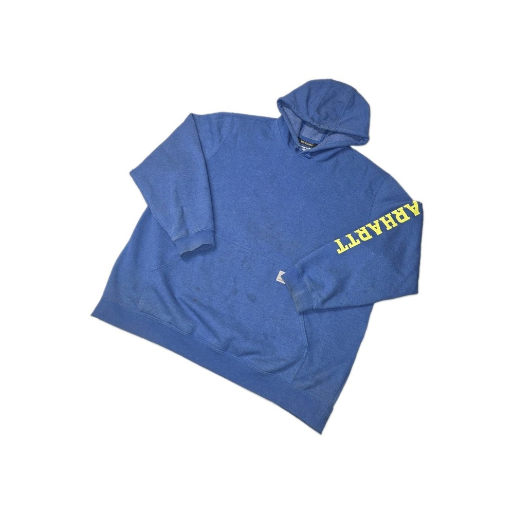 Carhartt Fleece Tall Blue Size 3XL Outdoor Pullover Hoodie - Picture 2 of 8